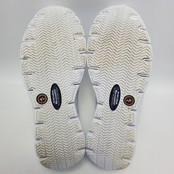 Skechers Flex Work Slip Resistant Memory Foam Eldred Dewey Athletic White Sz 8.5 - Picture 8 of 12